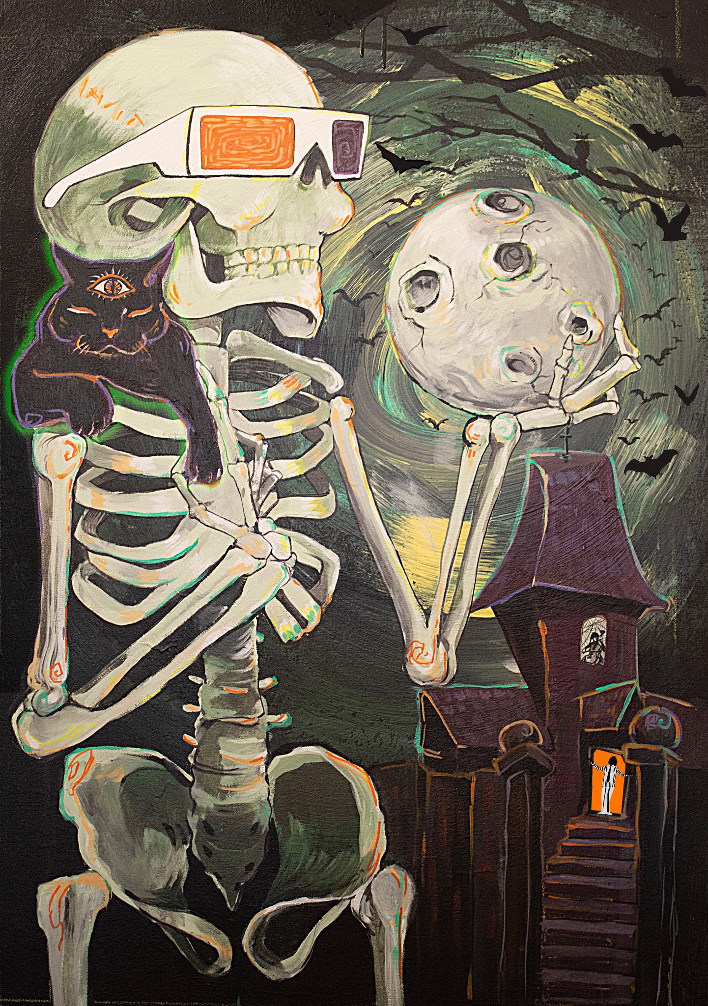 Lunar Embrace SOLD Canvas prints available