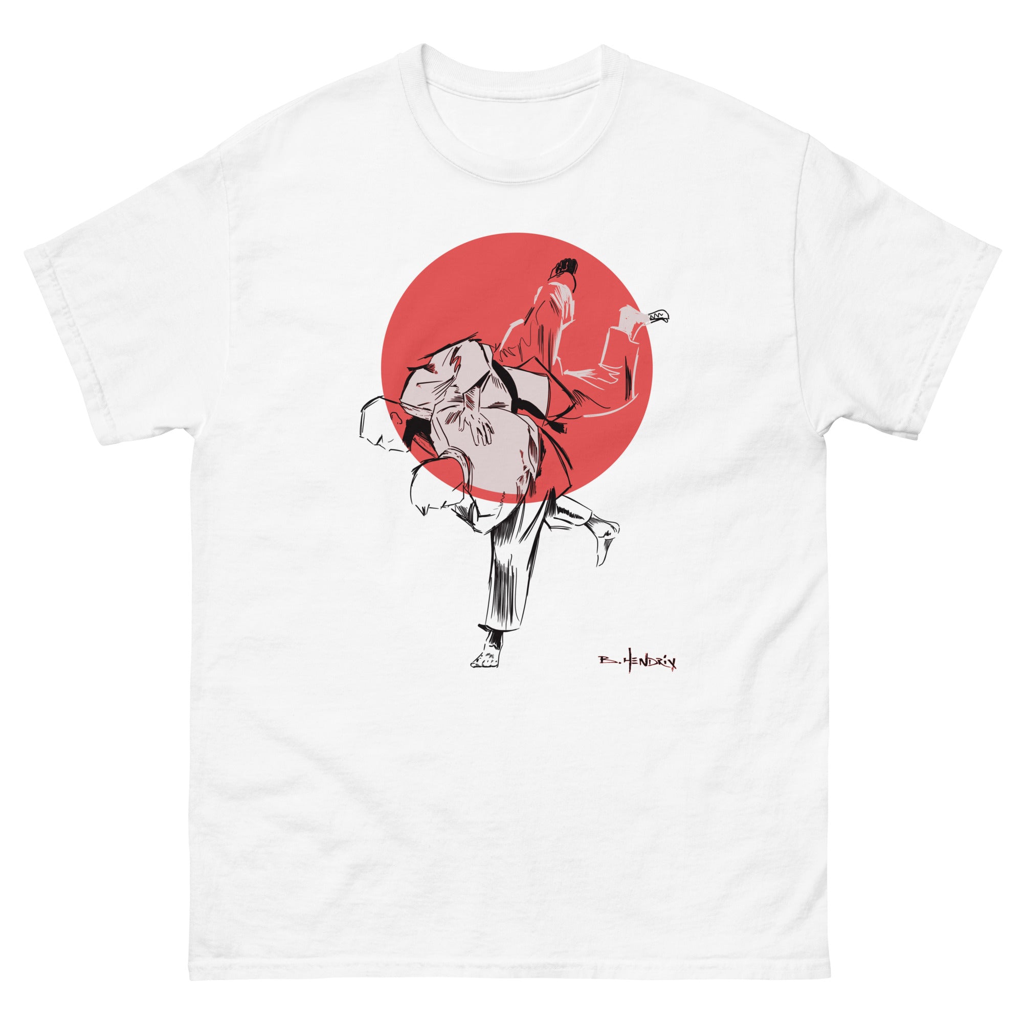 Men's classic tee Judo hip toss