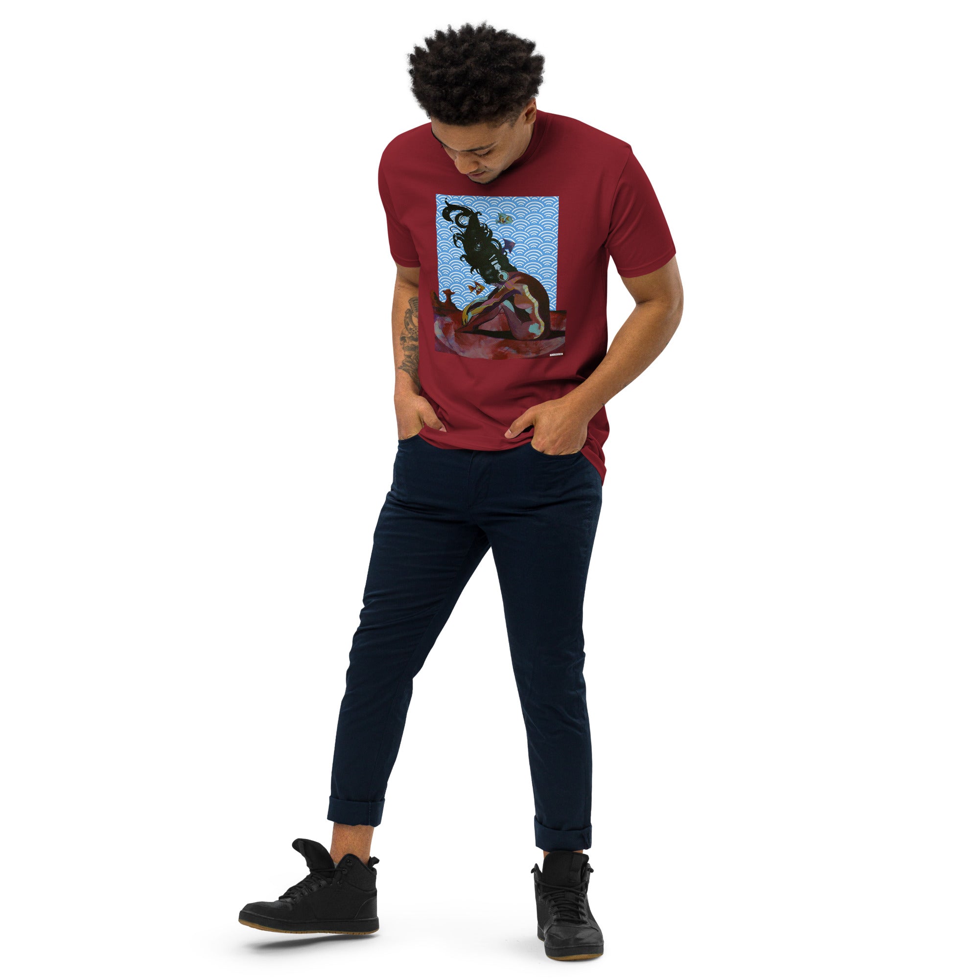 Sound and Distance.  Men’s premium heavyweight t-shirt