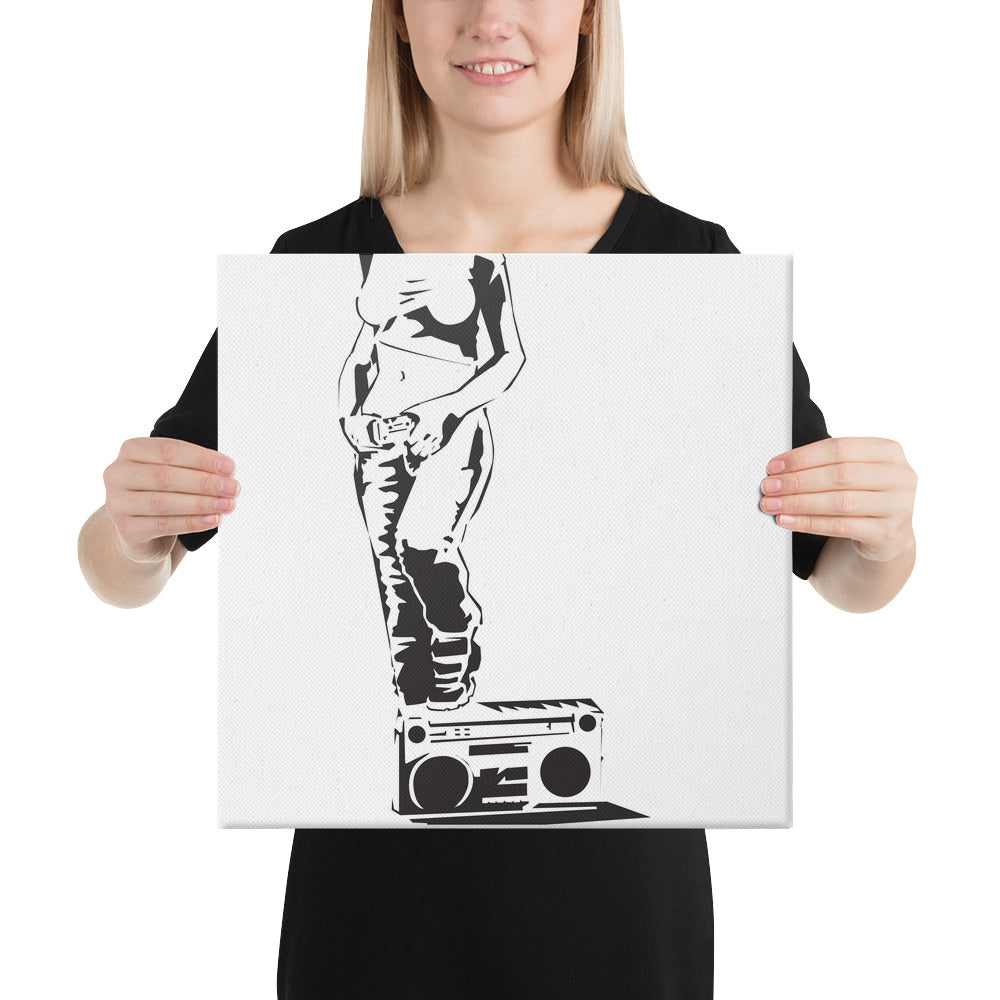 V On Boom Box - Canvas