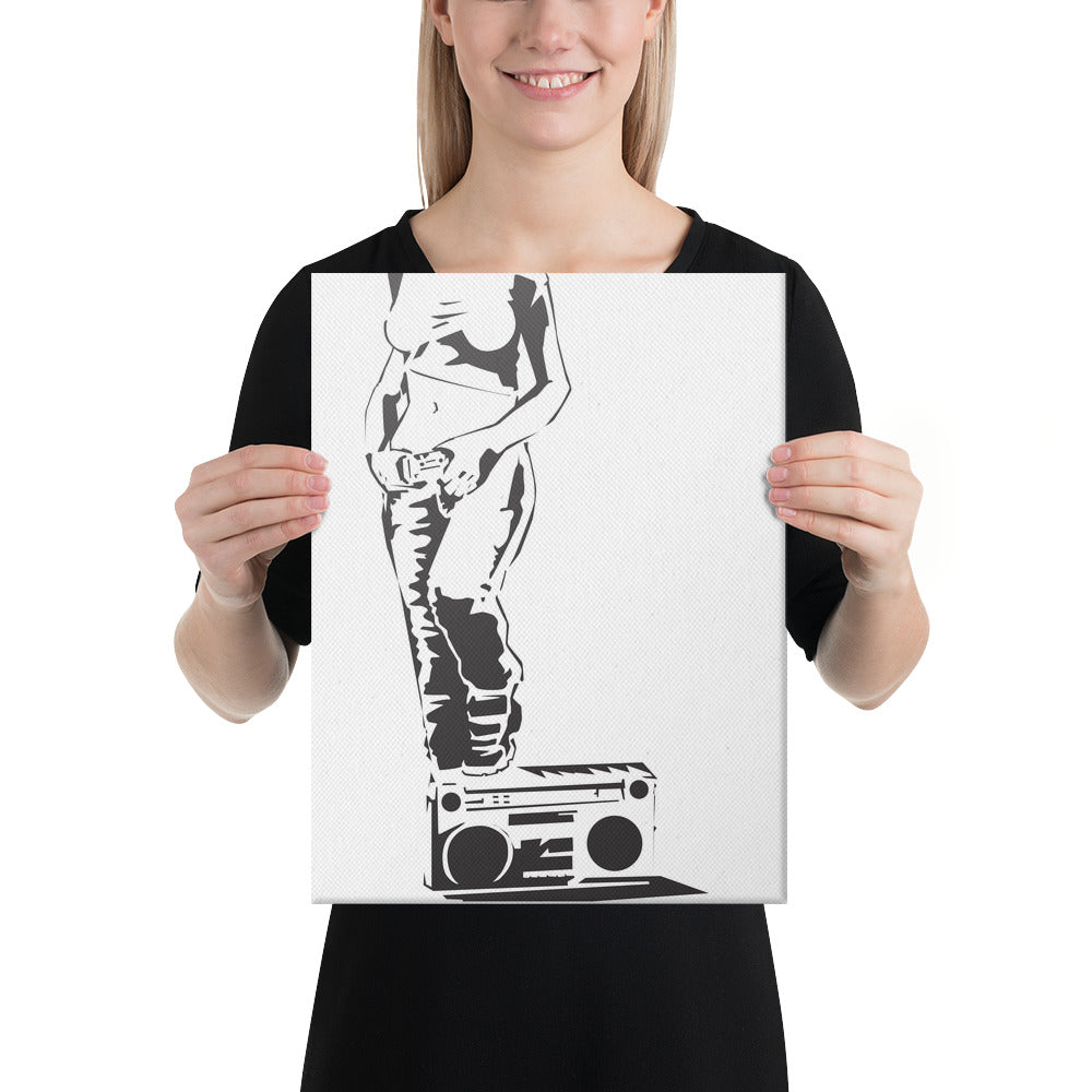 V On Boom Box - Canvas