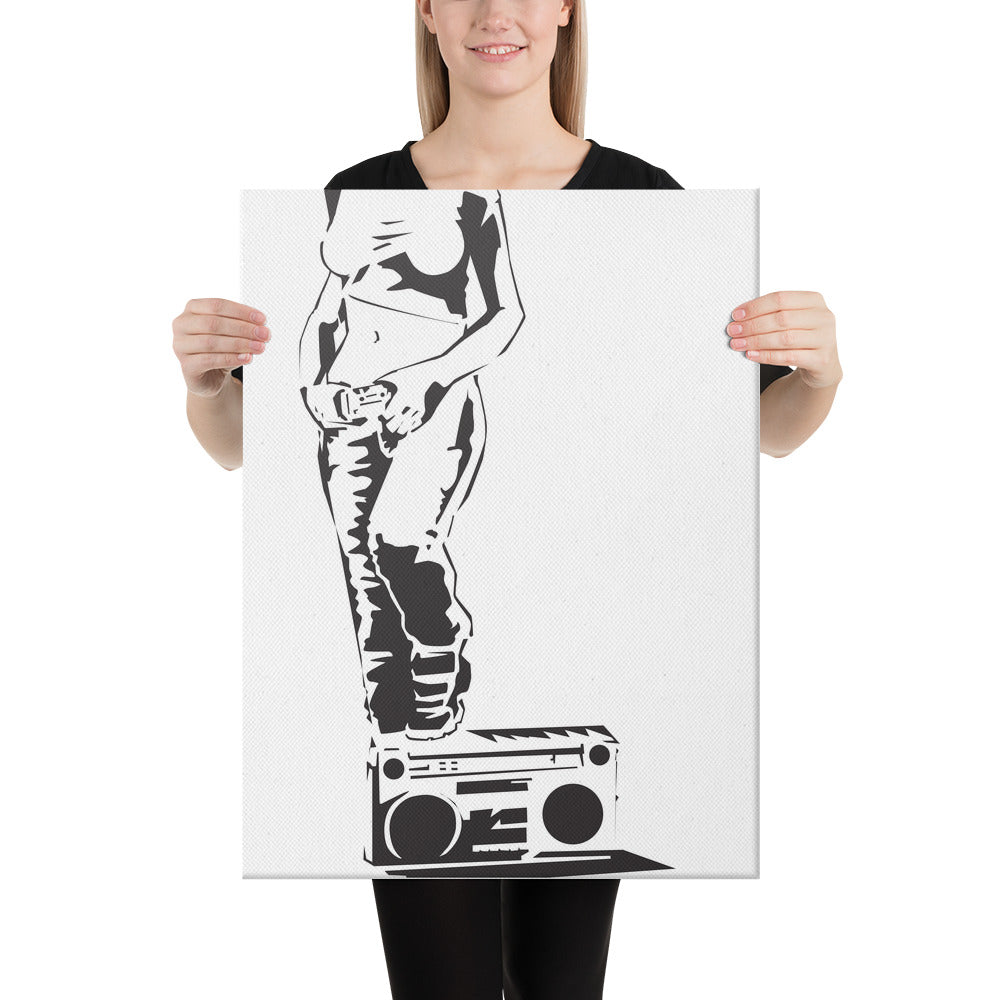 V On Boom Box - Canvas