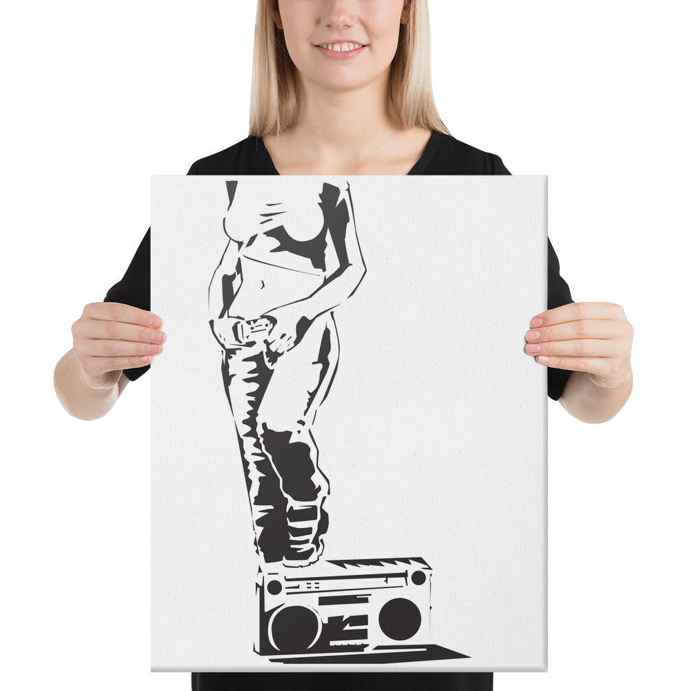 V On Boom Box - Canvas