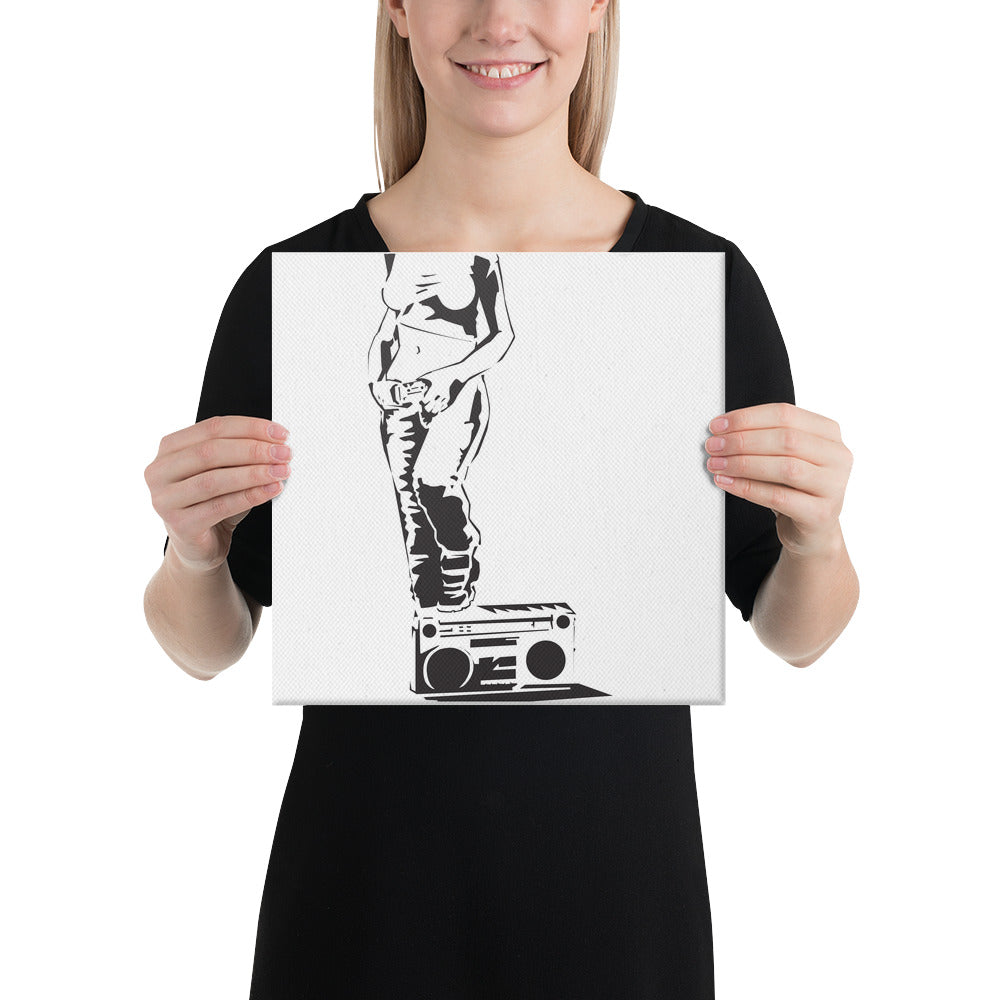 V On Boom Box - Canvas