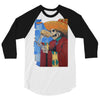 Druken skull gunslinger 3/4 sleeve raglan shirt