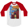 Druken skull gunslinger 3/4 sleeve raglan shirt