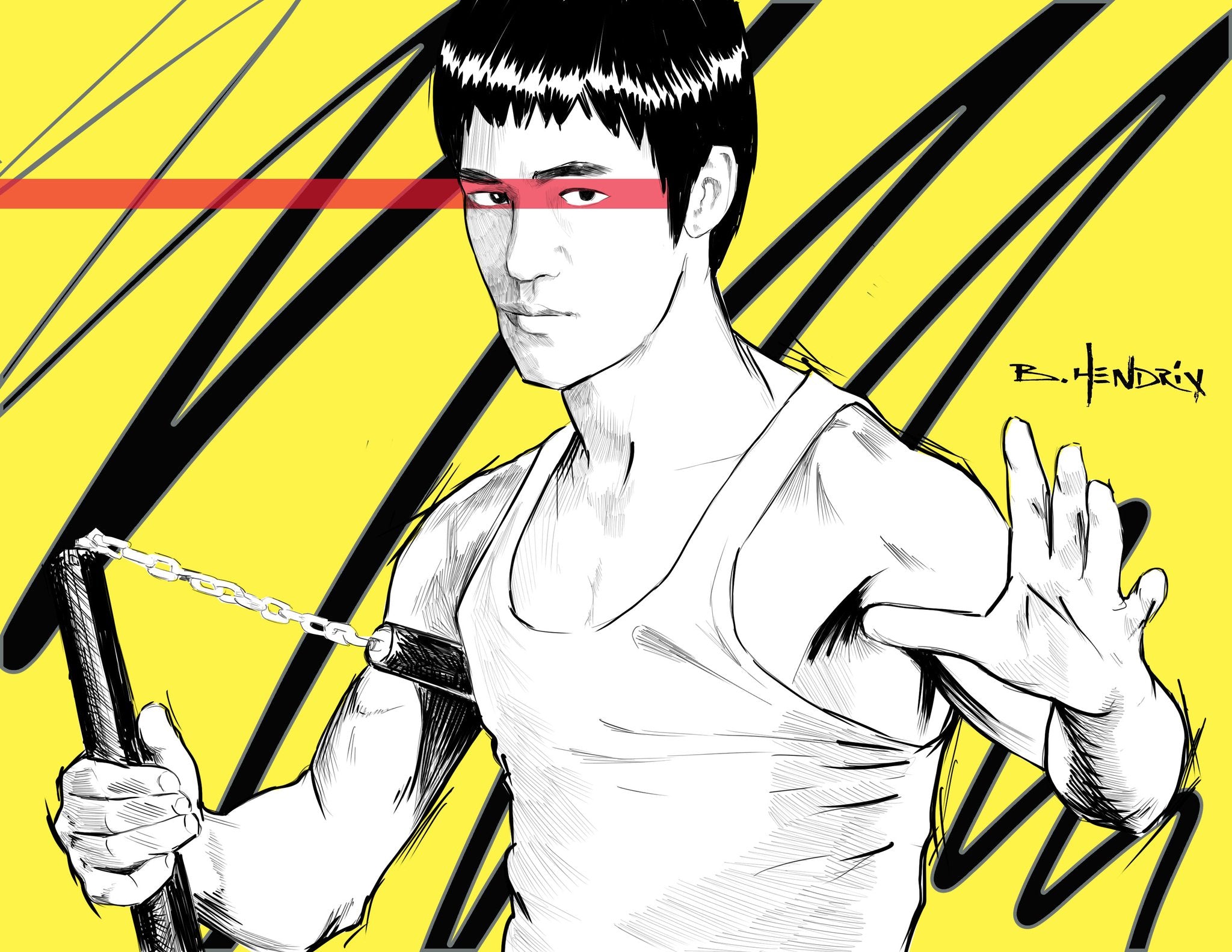 Master Bruce Lee Series #1 Pop Art - Canvas