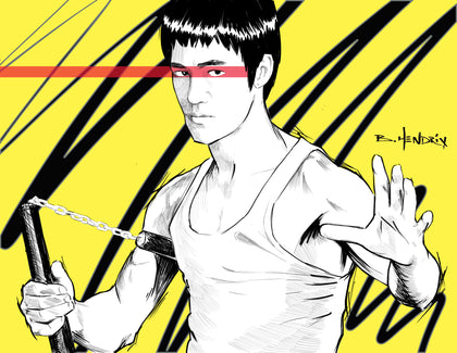 Master Bruce Lee pop art canvas