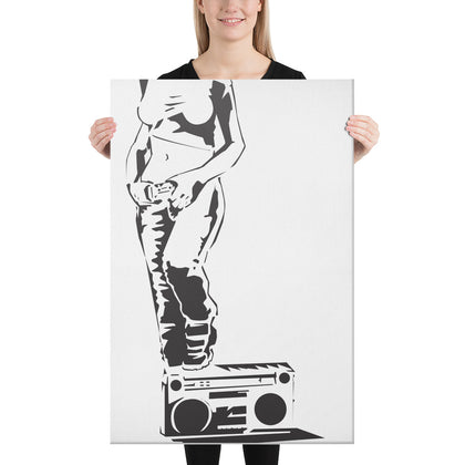 V On Boom Box - Canvas